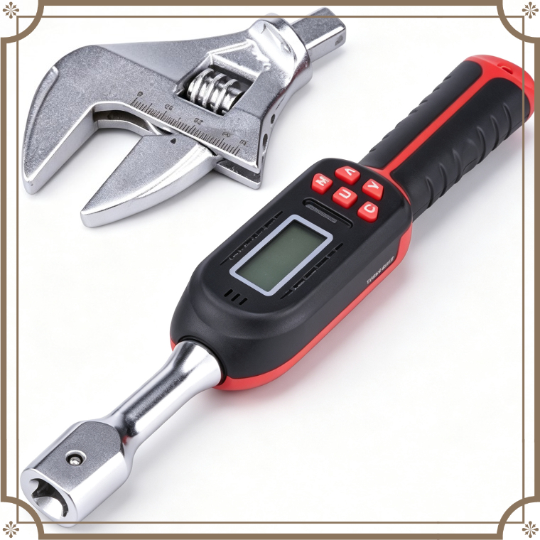 Torque Wrench Digital - ประแจแรงบิดดิจิตอลอิเล็กทรอนิกส์ความแม่นยำสูง หัวปรับแรงบิดแบบเปิดที่สามารถเปลี่ยนได้