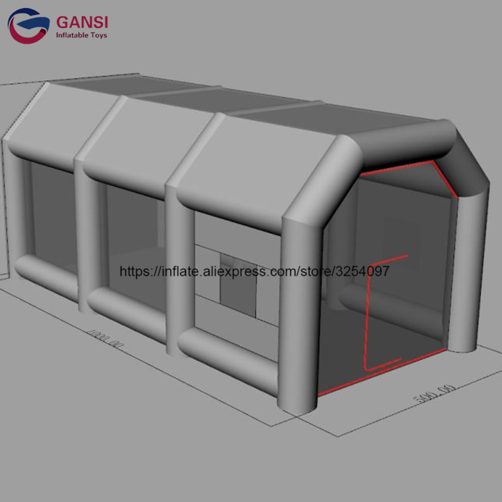 Inflatable Paint Booth - เต็นท์พ่นสีแบบเป่าลมขนาดใหญ่สำหรับรถยนต์ เต็นท์พ่นสีแบบเป่าลมยอดนิยมสำหรับผู้ใหญ่