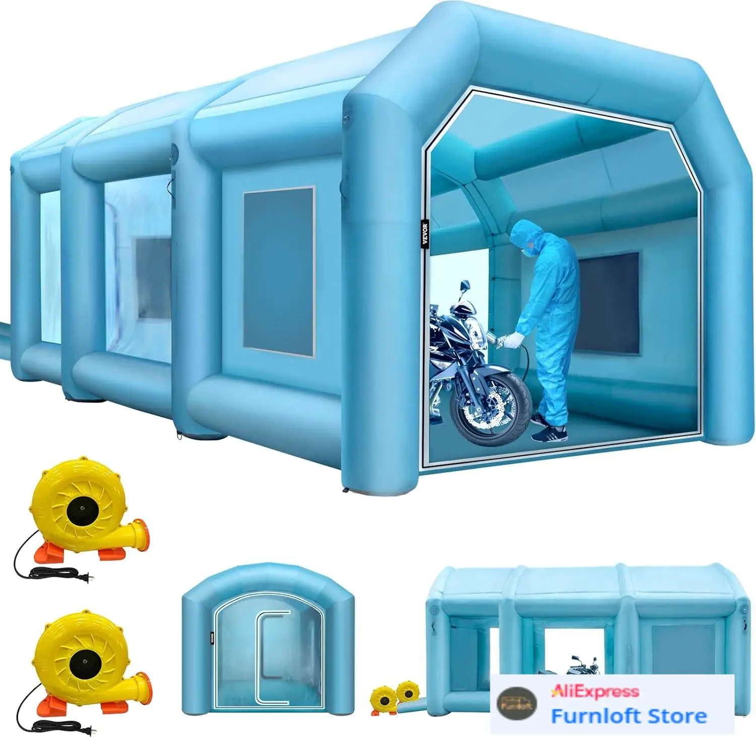 บูธพ่นสีแบบเป่าลม ขนาด 29.5x19 - Inflatable Paint Booth บทวิจารณ์และราคา