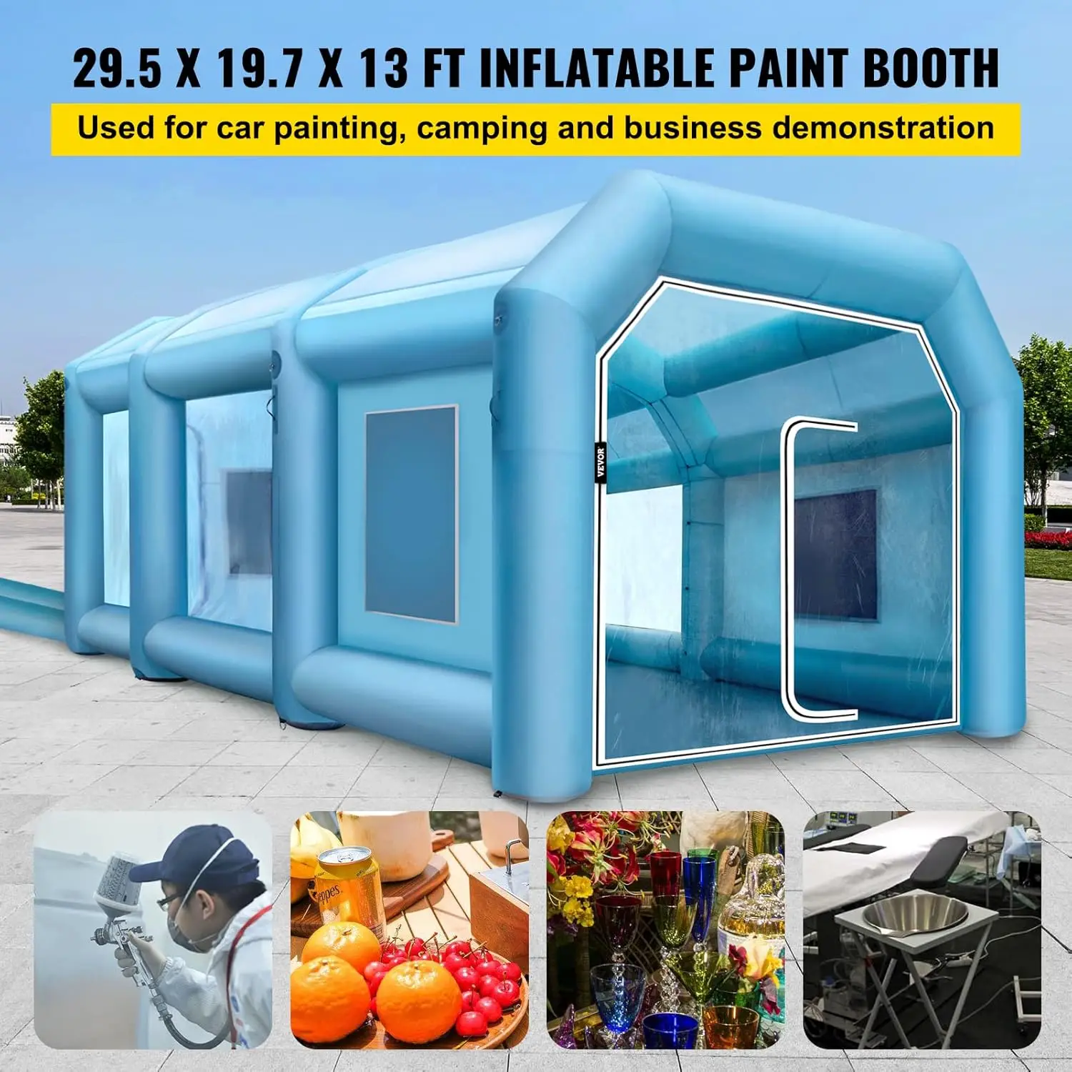 บูธพ่นสีแบบเป่าลม ขนาด 29.5x19 - Inflatable Paint Booth บทวิจารณ์และราคา